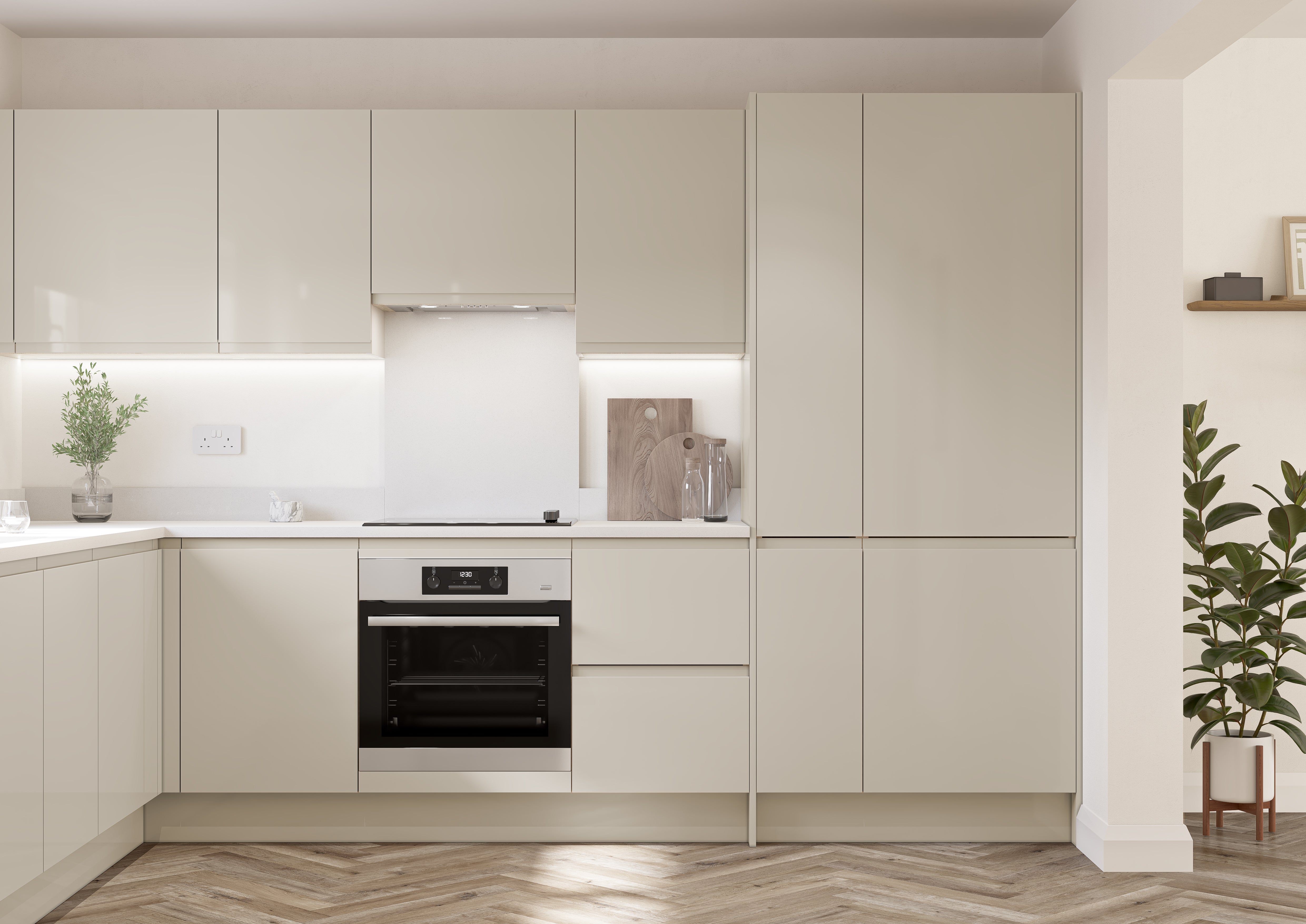 Arlo Taupe Grey handleless kitchen